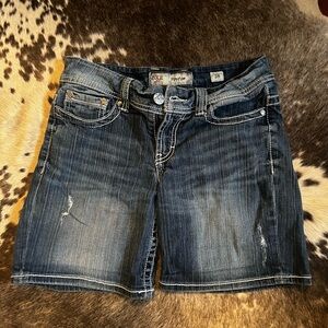 BKE Payton Dark Blue Denim Shorts